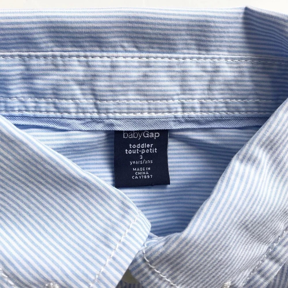 BABygap stripe button down dress shirt EUC 3T